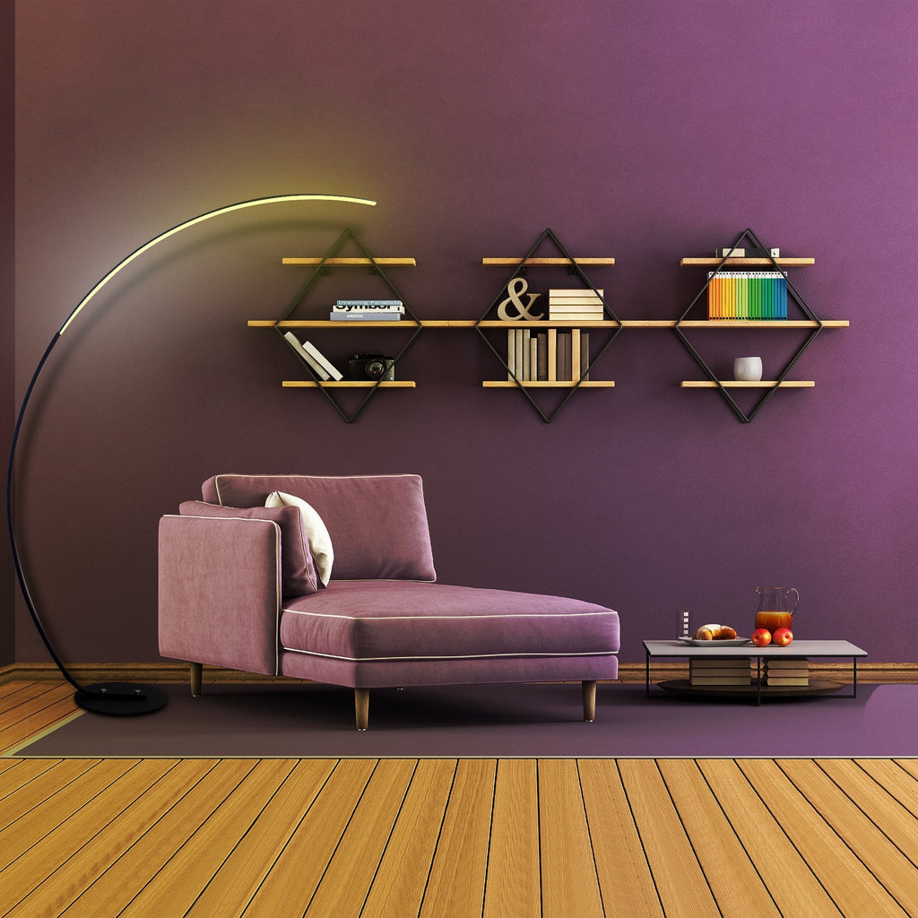 RGB Modern Arc Floor Lamp