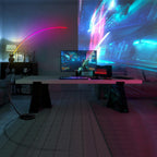 RGB Modern Arc Floor Lamp