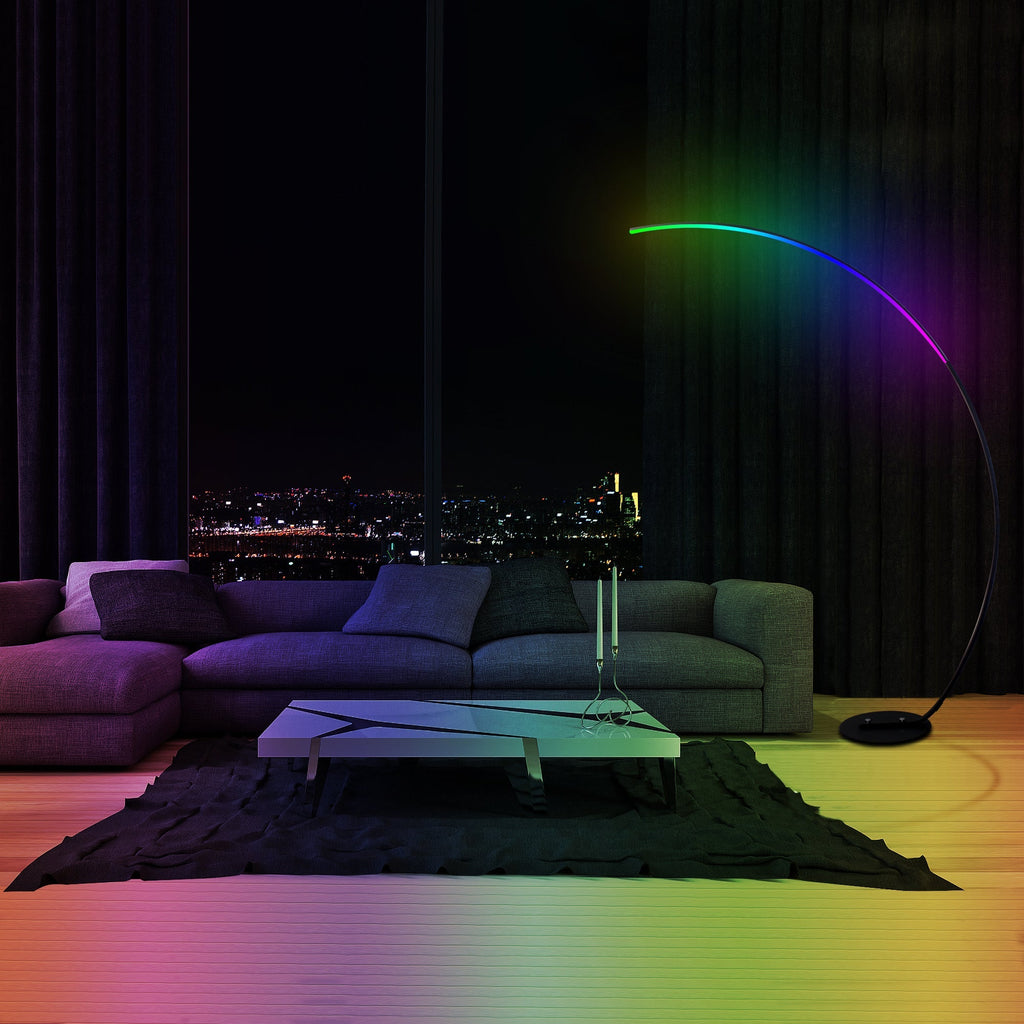 RGB Modern Arc Floor Lamp
