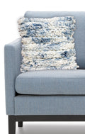 Textured Blue and White Throw Pillow Cover