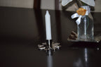 Silver Flower Aluminium Candle Holder