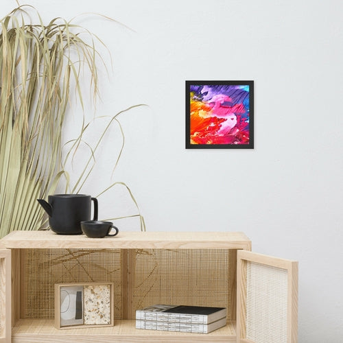 Rainbow Waves Framed Poster