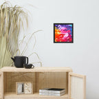 Rainbow Waves Framed Poster