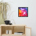 Rainbow Waves Framed Poster