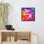 Rainbow Waves Framed Poster