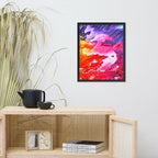 Rainbow Waves Framed Poster