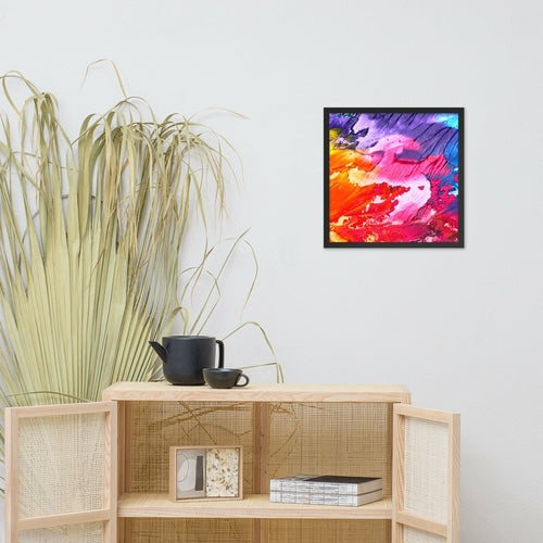 Rainbow Waves Framed Poster