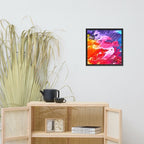 Rainbow Waves Framed Poster
