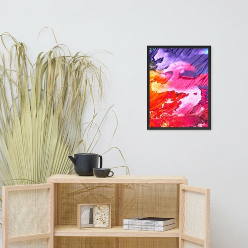 Rainbow Waves Framed Poster