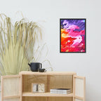 Rainbow Waves Framed Poster