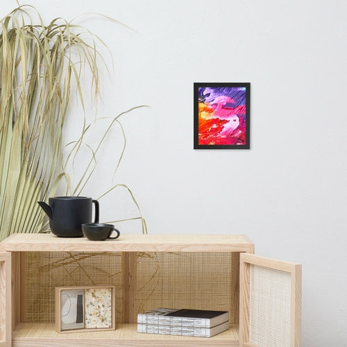 Rainbow Waves Framed Poster
