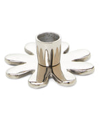 Silver Flower Aluminium Candle Holder