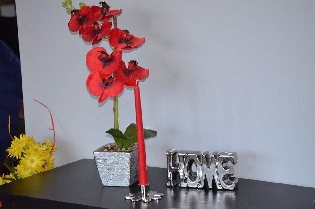 Silver Flower Aluminium Candle Holder