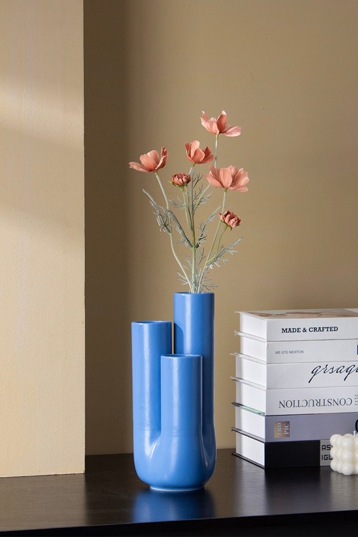 Memphis Triple-Stem Ceramic Bud Vase