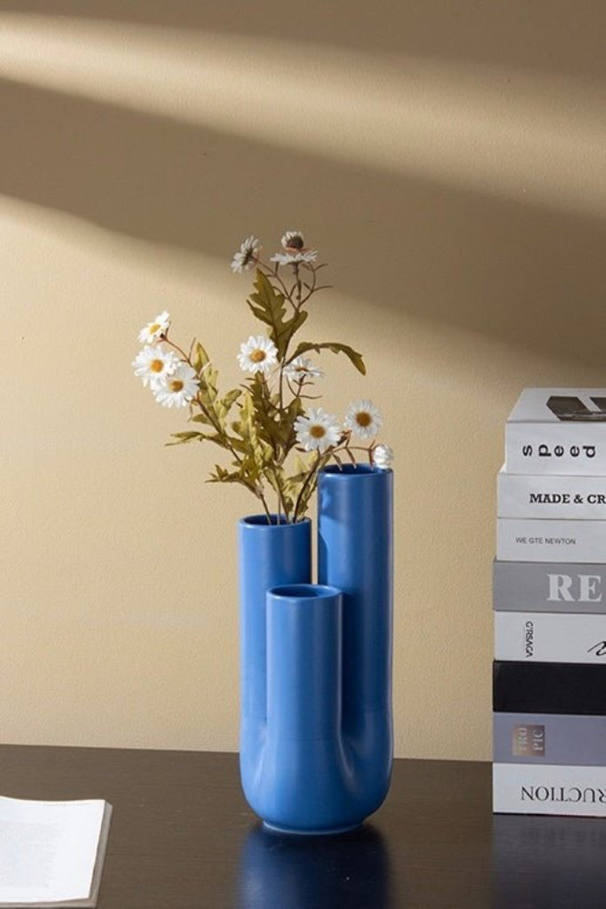 Memphis Triple-Stem Ceramic Bud Vase