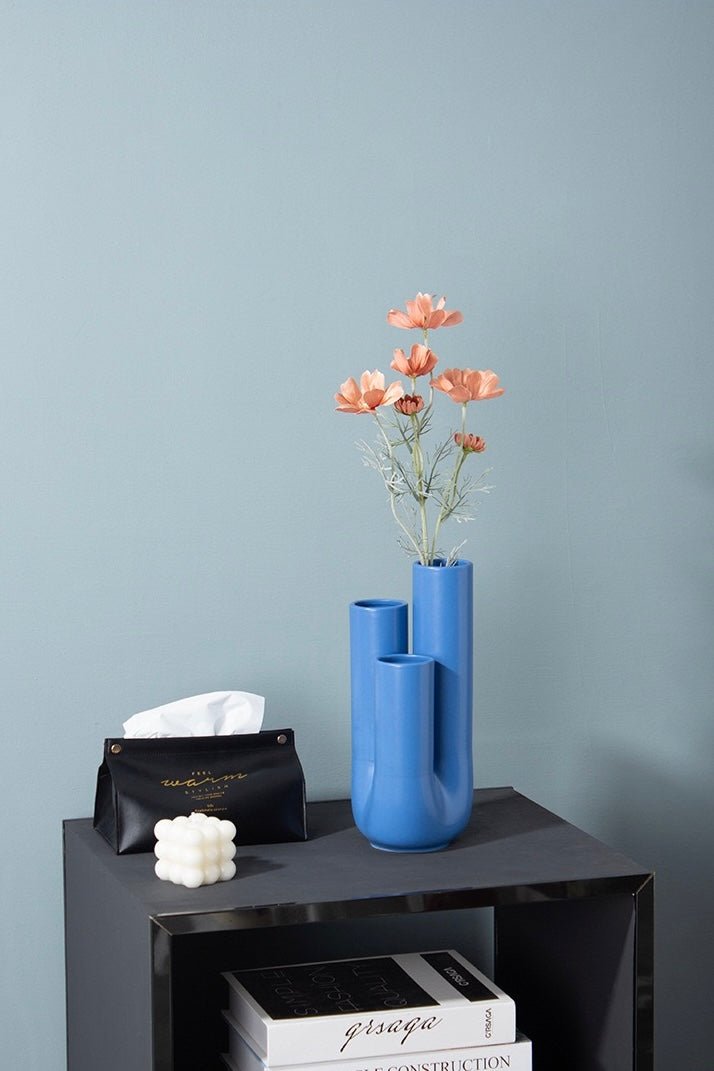 Memphis Triple-Stem Ceramic Bud Vase